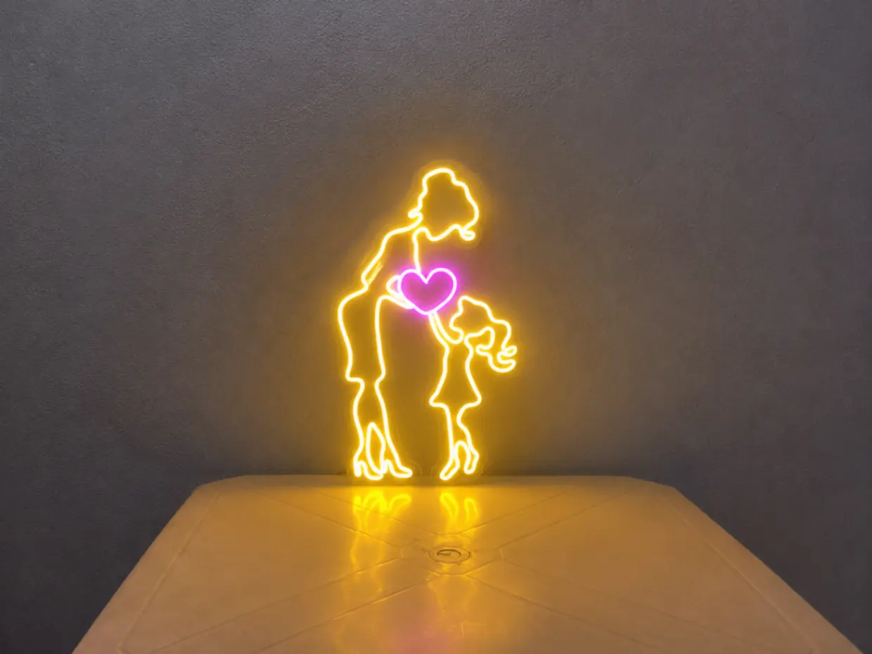 Peça decorativa em neon